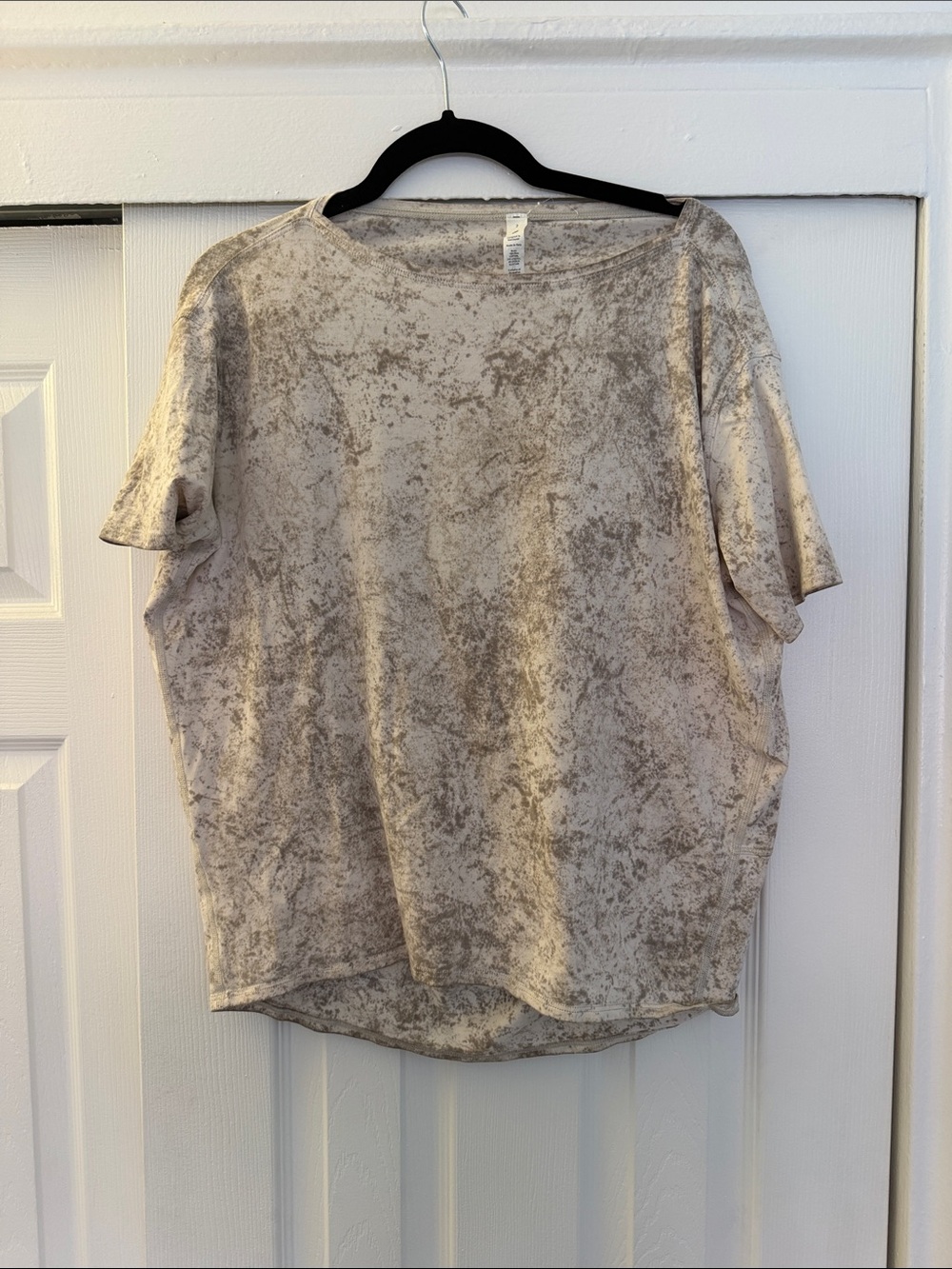 lululemon athletica Short-Sleeve Velvet-Effect Tee in Taupe Marble